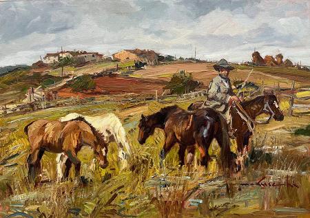Art work by Masaniello Luschi Maremma  - oil canvas 